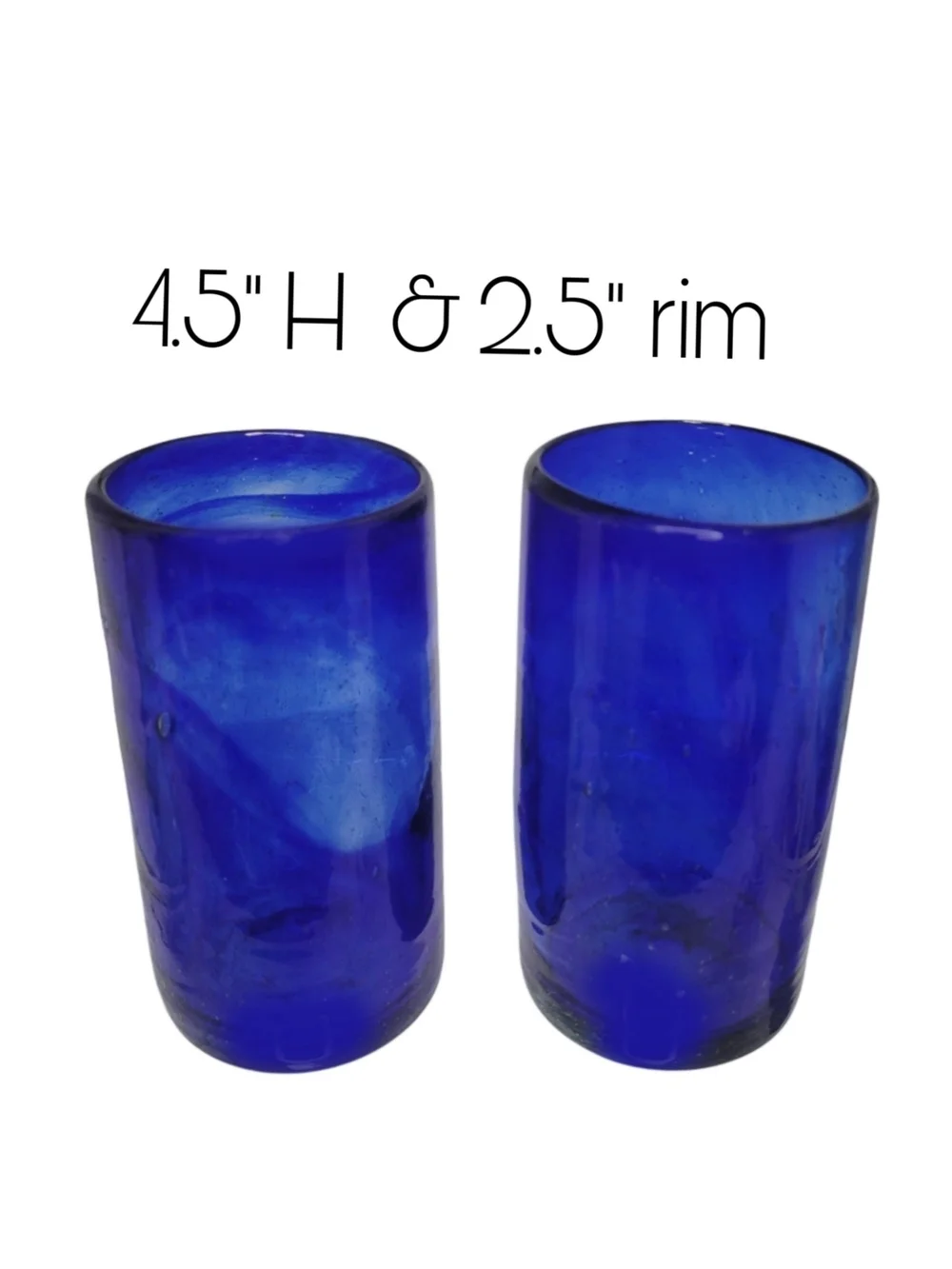 Vintage 1940s Cobalt Hazel Atlas Windmill Shaker & 2 Blown Glass Tumbers